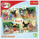 Puzzle Trefl Wesoły dzień Binga 4w1 el. (34357)