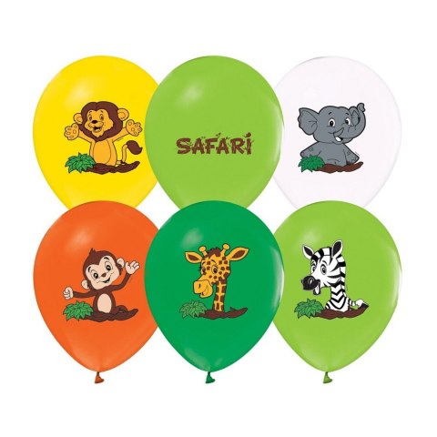 Balon gumowy Safari 5szt. mix 300mm 12cal Godan (GZ-SAF5)