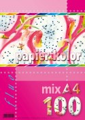 Papier kolorowy Kreska fluo A4 mix 80g