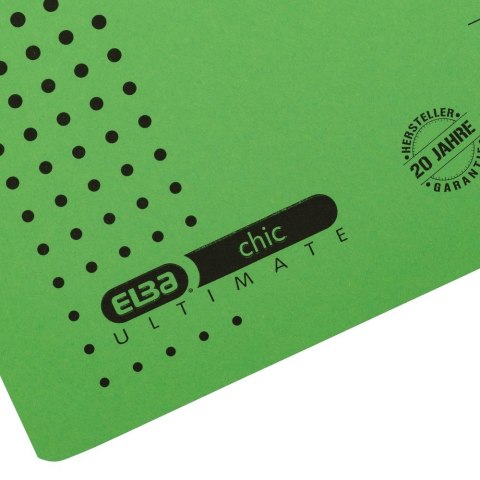 Skoroszyt Chic Ultimate wiszący A4 zielony karton 240g Elba (100552096)