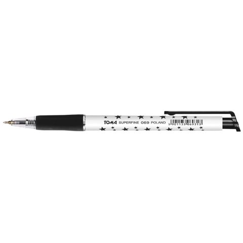 Długopis Toma czarny gwiazdki czarny 0,5mm (TO-069 3 2)