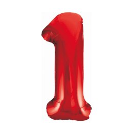 Balon foliowy Godan cyfra 1 czerwona 85cm 40cal (BCHCW1)