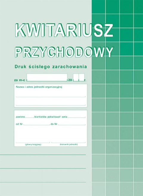 Druk samokopiujący Kwitariusz przychodowy A5,oryg.+ 2 kopie A5 60k. Michalczyk i Prokop (400-3)