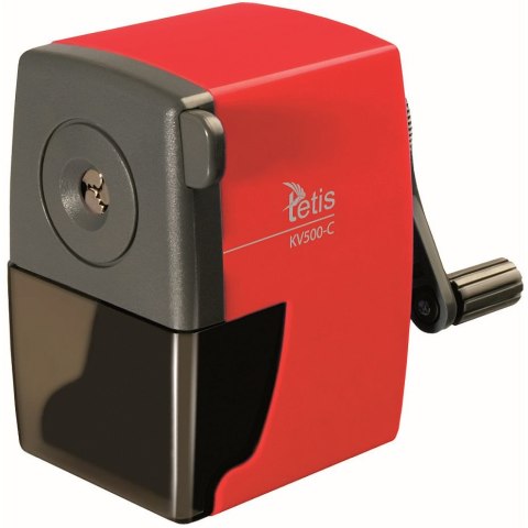 Temperówka na korbkę czerwony Tetis (KV500-C)