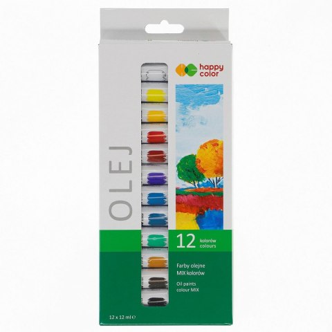 Farba olejna kolor: mix 12ml 12 kolor. Happy Color (HA 7310 0012-K12)