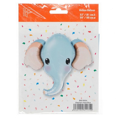 Balon foliowy Słonik niebieski, pakowany 24cal Godan (B901805A)