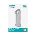 Balon foliowy Godan Smart cyfra 1 srebrna 76cm (CH-SSR1)