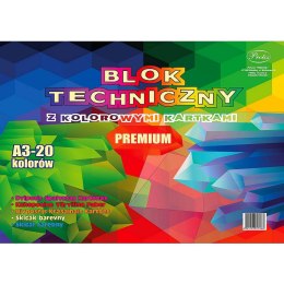 Blok techniczny Protos kolor A3 kolorowy 160g 20k