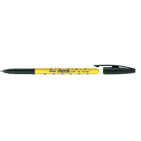 Długopis Toma Sunny gwiazdki czarny 0,7mm (TO-050 3 2)