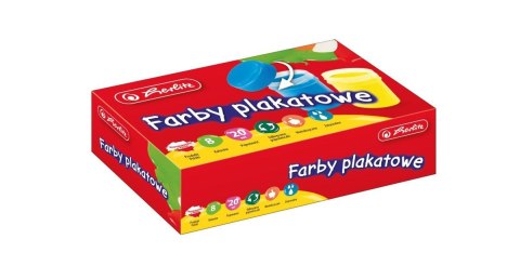 Farby plakatowe Herlitz 9560418 kolor: mix 20ml 8 kolor. (300022452)