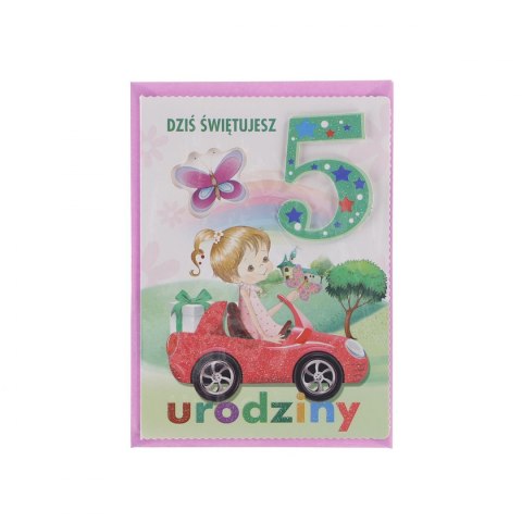 Kartka składana urodziny 1-5 lat B6 Top Graphic (5907786924894)