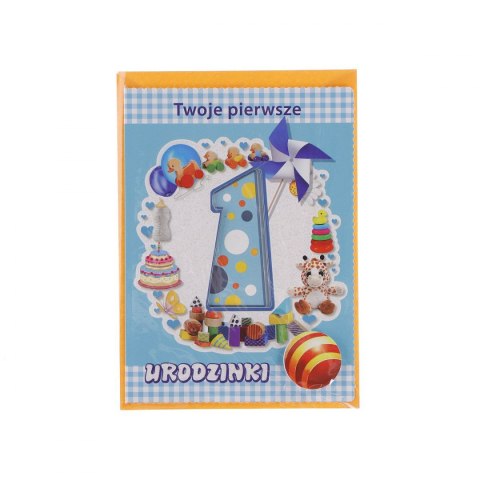 Kartka składana urodziny 1-5 lat B6 Top Graphic (5907786924894)