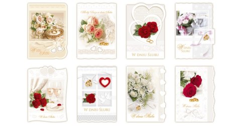 Kartka składana Ślub B6 [mm:] 125x175 Merigraf