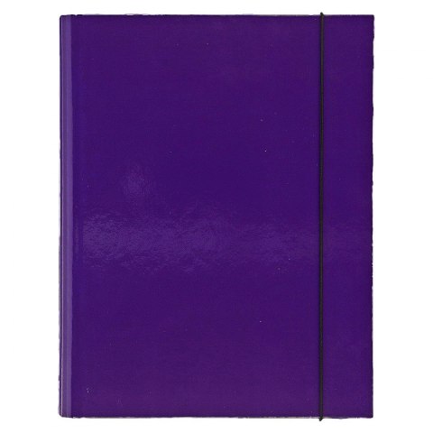 Teczka z szerokim grzbietem na gumkę fioletowa skrzydłowa A4 fioletowy VauPe (310/04)