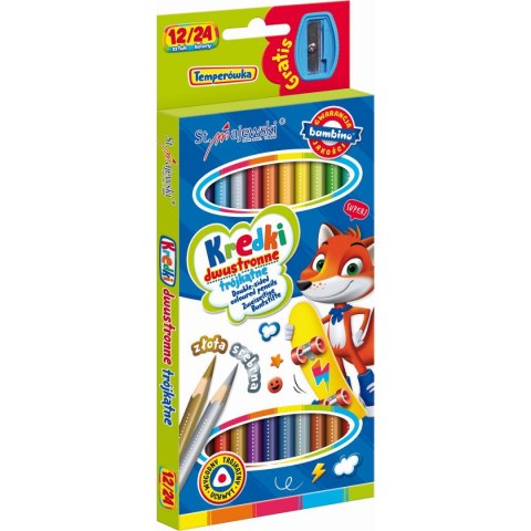 Kredki ołówkowe Bambino dwustronne 24 kol. St.Majewski (5903235004940)
