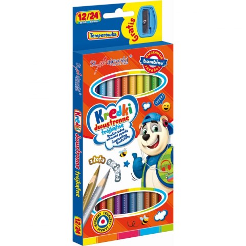 Kredki ołówkowe Bambino dwustronne 24 kol. St.Majewski (5903235004940)