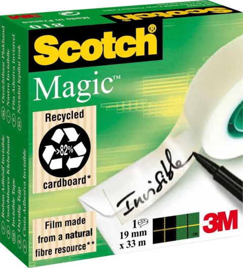 Taśma biurowa magic 19x33 [mm x m] Scotch (810)