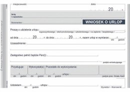 Druk offsetowy Wniosek o urlop A6 40k. Michalczyk i Prokop (515-5)