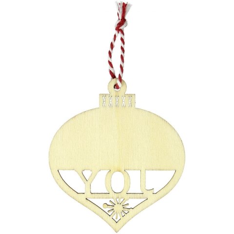 Ozdoba drewniana Craft-Fun Series zawieszka bombka Titanum (4678-1)