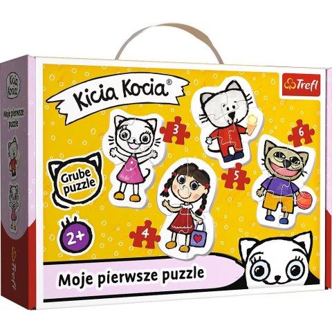 Puzzle Wesoła Kicia kocia rodzina 3, 4, 5, 6 el. Trefl (36088)