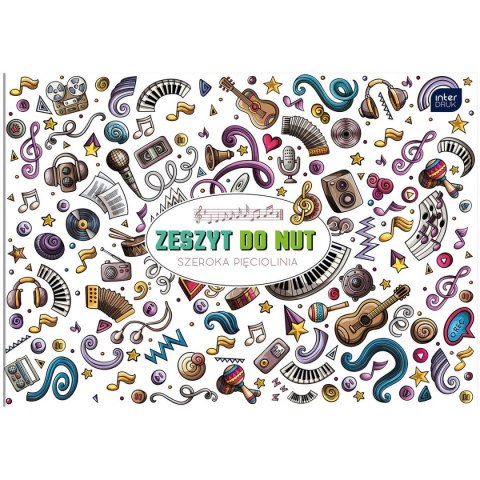 Zeszyt do nut B5 16k. 70g linia Interdruk (ZENB5)