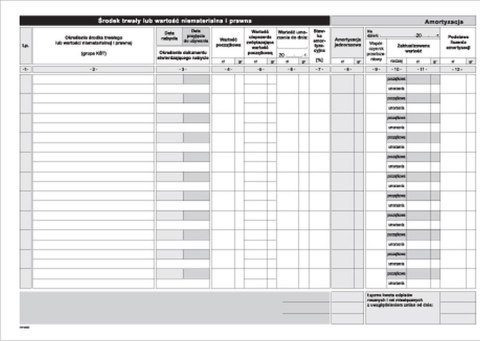 Druk offsetowy Ewidencja środków trwałych A4 48k. Michalczyk i Prokop (K-9)