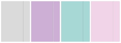 Teczka kartonowa na gumkę pastel HOLOGRAM A4+ mix Interdruk