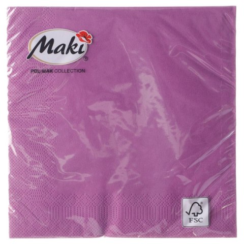 Serwetki fioletowy papier [mm:] 330x330 Pol-mak (11)