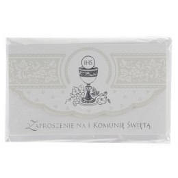 Zaproszenie komunia duże satynowe Merigraf (5902221807312)