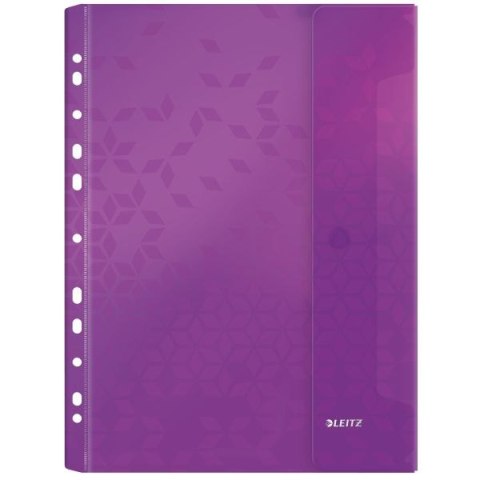 Koszulki na dokumenty WOW groszkowe A4 kolor: mix z boczną klapką Leitz (47070099)