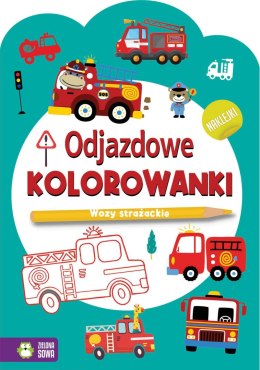Książeczka edukacyjna Odjazdowe kolorowanki. Wozy strażackie Zielona Sowa