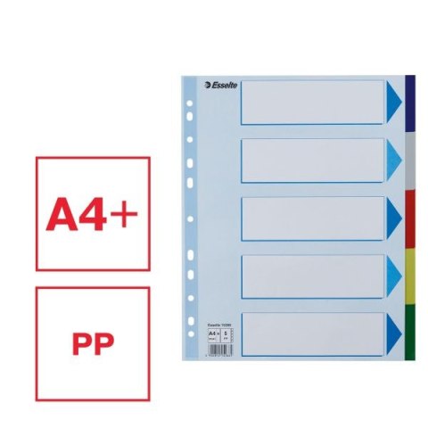 Przekładka czysta maxi A4 mix kolorów 5k Esselte (15266)