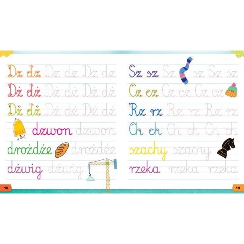 Książeczka edukacyjna Kaligrafia z pisakiem. Piszę i zmazuję od 7 lat Aksjomat