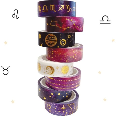 Taśma ozdobna taśma samoprzylepna GALAXY 5M 15x5 [mm x m] mix Interdruk (5902277325907)