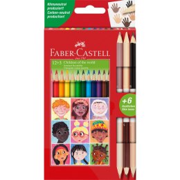 Kredki ołówkowe Faber Castell Children of the world 12+3 kol. (511514 FC)