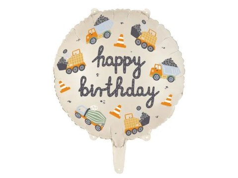 Balon foliowy Pojazdy budowlane 18cal Partydeco (FB213)