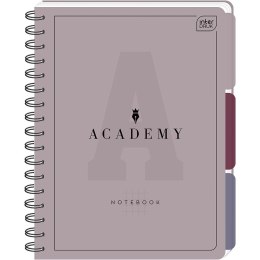 Kołozeszyt (kołonotatnik) ACADEMY B5 100 # PP B5 100k. 90g krata Interdruk (z przekładkami)