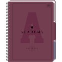 Kołozeszyt (kołonotatnik) ACADEMY B5 100 # PP B5 100k. 90g krata Interdruk (z przekładkami)