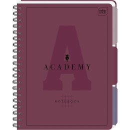Kołozeszyt (kołonotatnik) ACADEMY A4 100 # PP A4 100k. 90g krata Interdruk (z przekładkami)