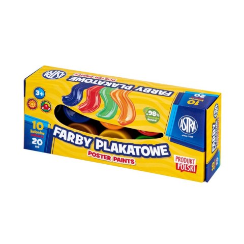 Farby plakatowe kolor: mix 20ml 10 kolor. Astra (301123044)