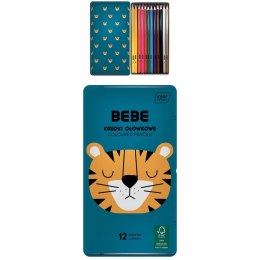 Kredki ołówkowe BB KIDS FRIENDS BOYS 12 K 12 kol. Noster (METALOWE OP)