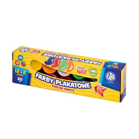 Farby plakatowe kolor: mix 20ml 12 kolor. Astra (301123045)