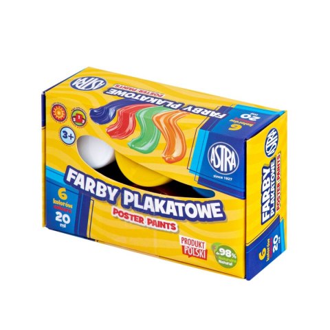 Farby plakatowe kolor: mix 20ml 6 kolor. Astra (301123040)