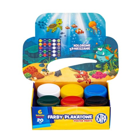 Farby plakatowe kolor: mix 20ml 6 kolor. Astra (301123040)