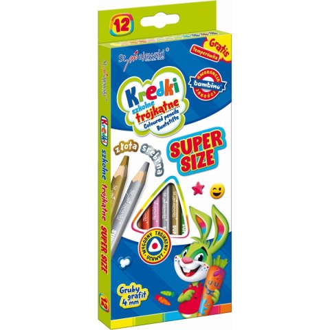 Kredki ołówkowe Super Size 12 kol. St.Majewski