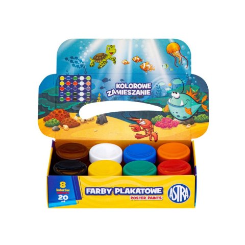 Farby plakatowe kolor: mix 20ml 8 kolor. Astra (301123041)