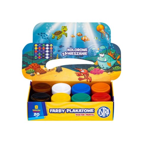 Farby plakatowe kolor: mix 20ml 8 kolor. Astra (301123041)