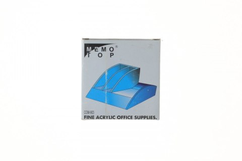 Przybornik na biurko przezroczysty plastik Memo Top (com-903)