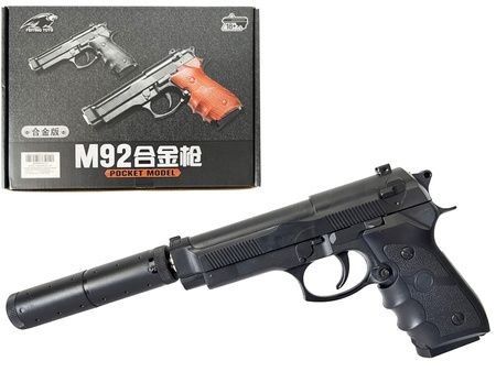 Pistolet Cabo Toys z tłumikiem, na kulki (A163)