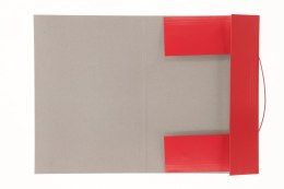 Teczka kartonowa na gumkę klejona lakierowana kolor A4 czerwona 350g Barbara (308)